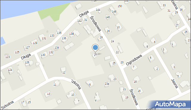 Laskowiec, Środkowa, 27, mapa Laskowiec