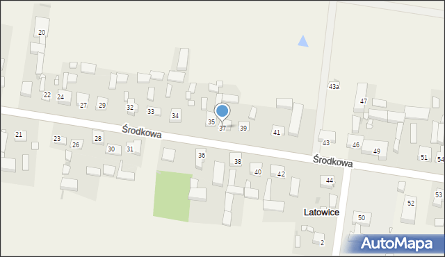 Latowice, Środkowa, 37, mapa Latowice