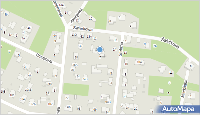 Legionowo, Srebrna, 7, mapa Legionowo