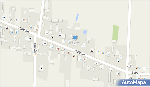 Łuszczanowice-Kolonia, Srebrna, 16, mapa Łuszczanowice-Kolonia