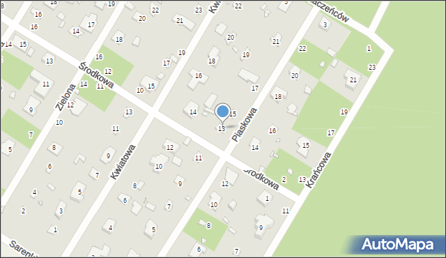 Magdalenka, Środkowa, 6, mapa Magdalenka