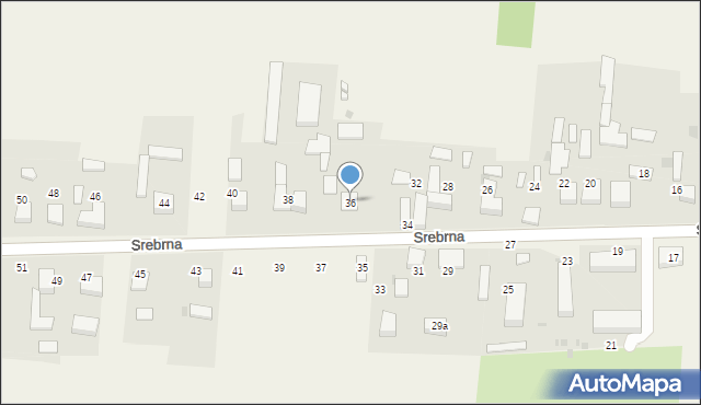 Marianka Rędzińska, Srebrna, 36, mapa Marianka Rędzińska