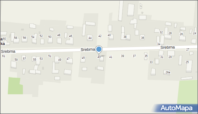 Marianka Rędzińska, Srebrna, 43, mapa Marianka Rędzińska