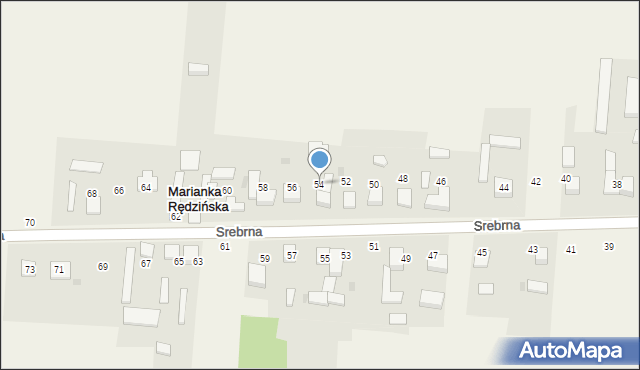 Marianka Rędzińska, Srebrna, 54, mapa Marianka Rędzińska