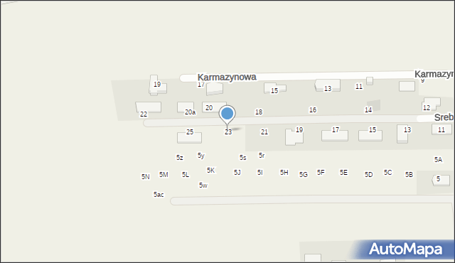 Marysin, Srebrna, 23, mapa Marysin