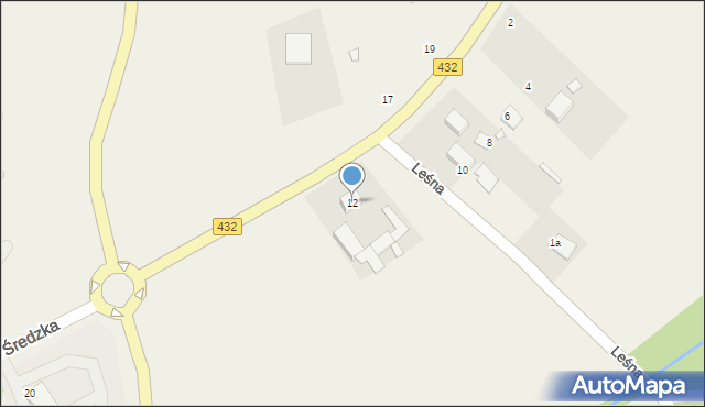 Mechlin, Średzka, 12, mapa Mechlin