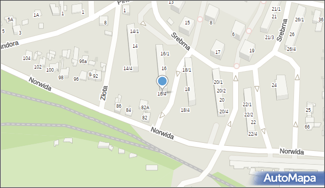 Miasteczko Śląskie, Srebrna, 16/4, mapa Miasteczko Śląskie