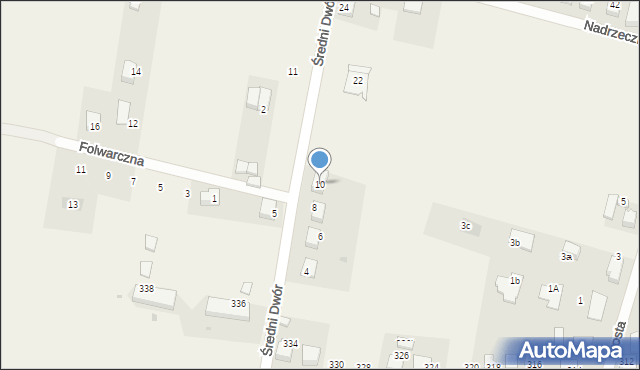 Mizerów, Średni Dwór, 10, mapa Mizerów