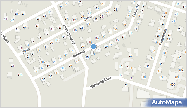 Mława, Srebrna, 23, mapa Mława