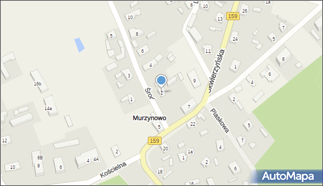 Murzynowo, Środkowa, 2, mapa Murzynowo