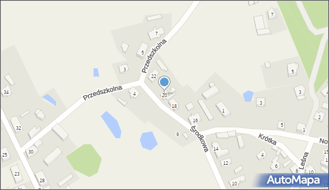 Murzynowo, Środkowa, 20, mapa Murzynowo