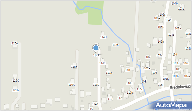 Myślenice, Średniawskiego Andrzeja, 114A, mapa Myślenice