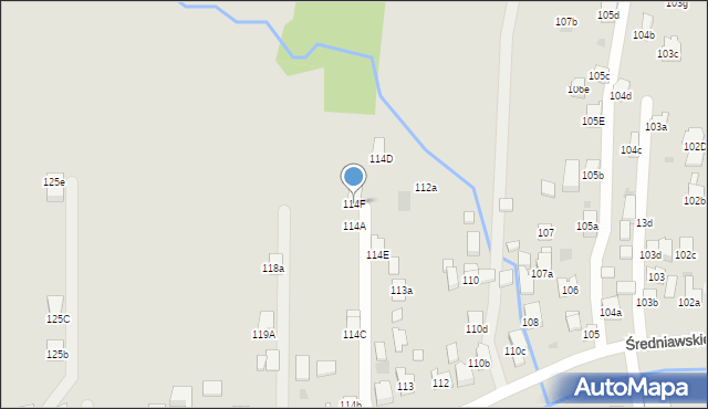 Myślenice, Średniawskiego Andrzeja, 114F, mapa Myślenice