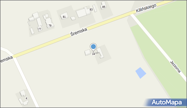 Nochowo, Śremska, 14, mapa Nochowo