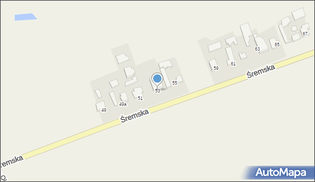 Nochowo, Śremska, 53, mapa Nochowo