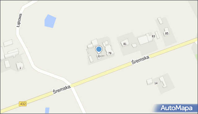 Nochowo, Śremska, 77, mapa Nochowo