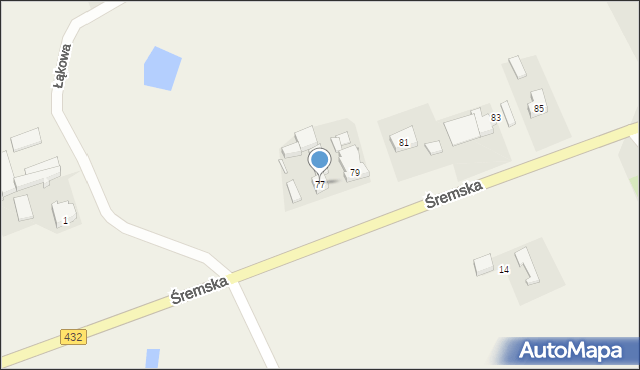 Nochowo, Śremska, 77, mapa Nochowo