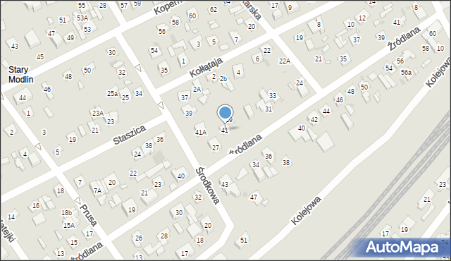 Nowy Dwór Mazowiecki, Środkowa, 41, mapa Nowy Dwór Mazowiecki