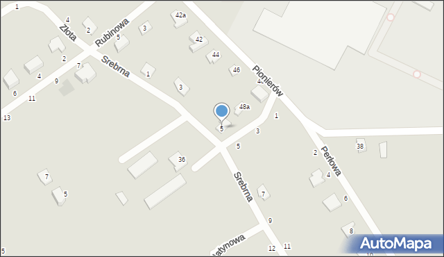 Olsztynek, Srebrna, 5, mapa Olsztynek