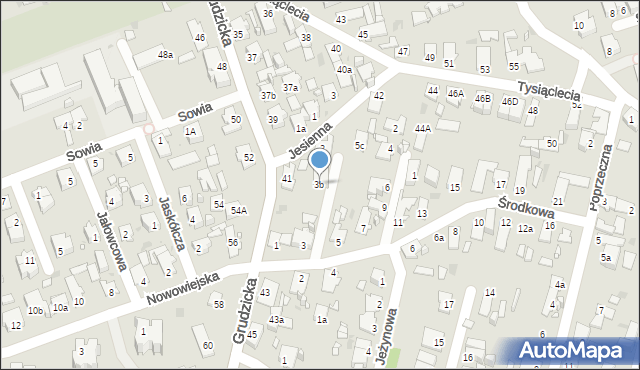 Opole, Środkowa, 3b, mapa Opola