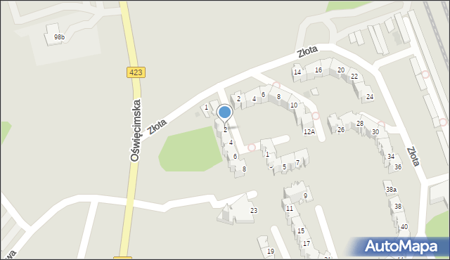 Opole, Srebrna, 2, mapa Opola