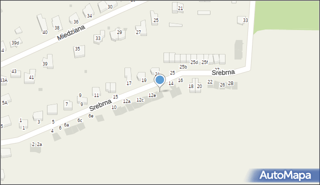 Osiek, Srebrna, 12f, mapa Osiek