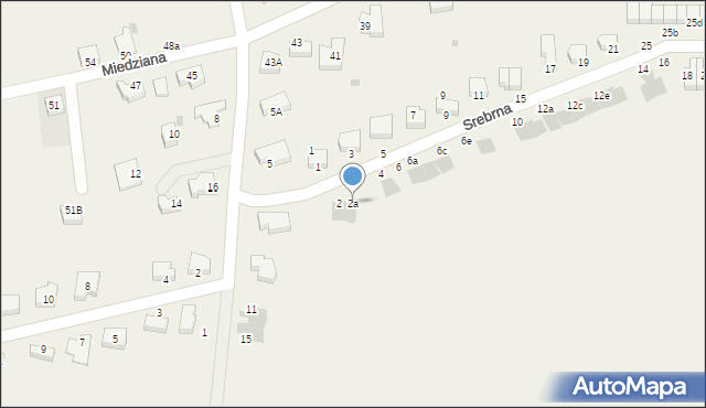 Osiek, Srebrna, 2a, mapa Osiek