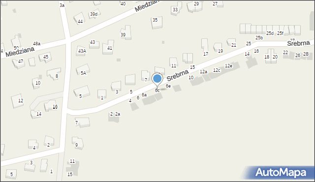 Osiek, Srebrna, 6c, mapa Osiek