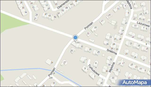 Ostrołęka, Srebrna, 37, mapa Ostrołęka