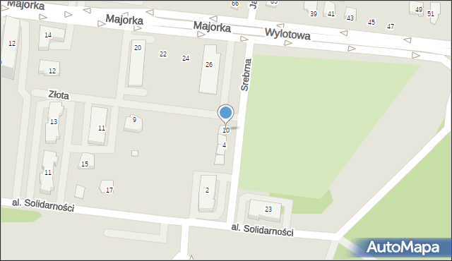 Ostrów Wielkopolski, Srebrna, 10, mapa Ostrów Wielkopolski