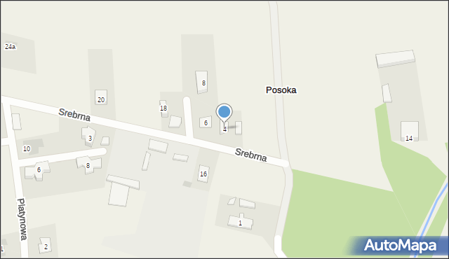 Posoka, Srebrna, 4, mapa Posoka