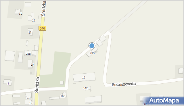 Rakoszyce, Średzka, 16A, mapa Rakoszyce