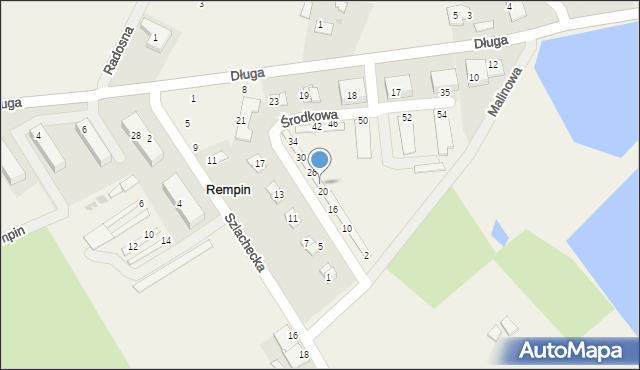 Rempin, Środkowa, 22, mapa Rempin