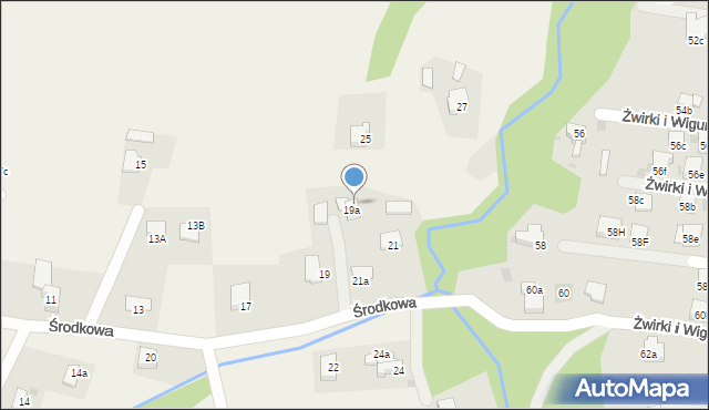 Roczyny, Środkowa, 23, mapa Roczyny