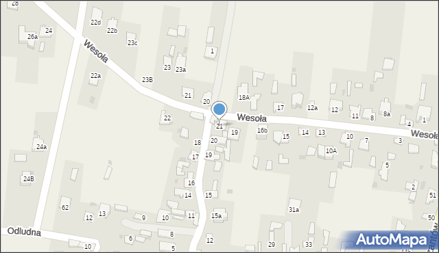 Rogów, Środkowa, 21, mapa Rogów