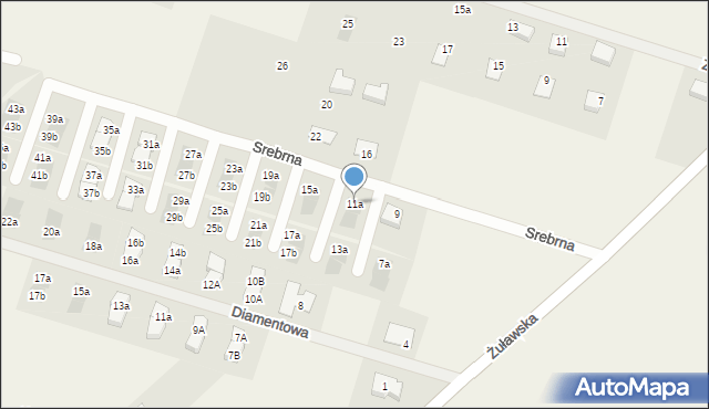 Skowarcz, Srebrna, 11a, mapa Skowarcz