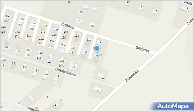 Skowarcz, Srebrna, 7a, mapa Skowarcz