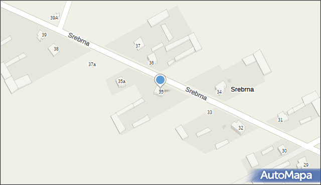 Srebrna, Srebrna, 35, mapa Srebrna