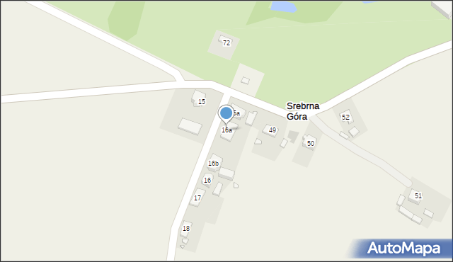 Srebrna Góra, Srebrna Góra, 16a, mapa Srebrna Góra