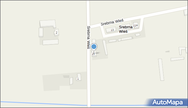 Srebrna Wieś, Srebrna Wieś, 15, mapa Srebrna Wieś