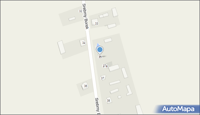 Srebrny Borek, Srebrny Borek, 35, mapa Srebrny Borek