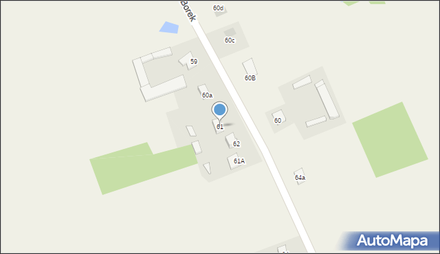 Srebrny Borek, Srebrny Borek, 61, mapa Srebrny Borek