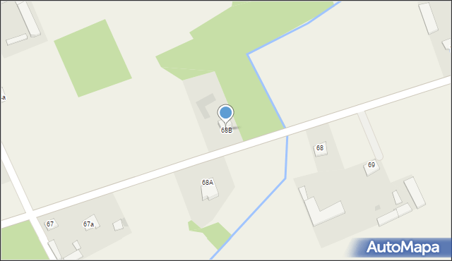 Srebrny Borek, Srebrny Borek, 68B, mapa Srebrny Borek