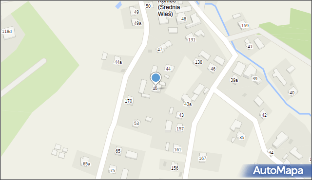 Średnia Wieś, Średnia Wieś, 45a, mapa Średnia Wieś