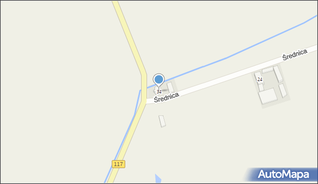 Średnica, Średnica, 34, mapa Średnica