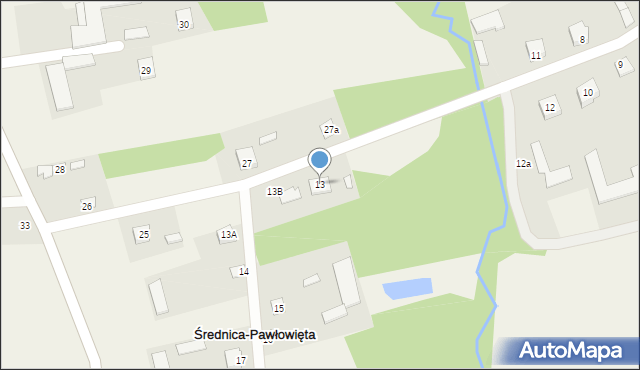 Średnica-Pawłowięta, Średnica-Pawłowięta, 13, mapa Średnica-Pawłowięta