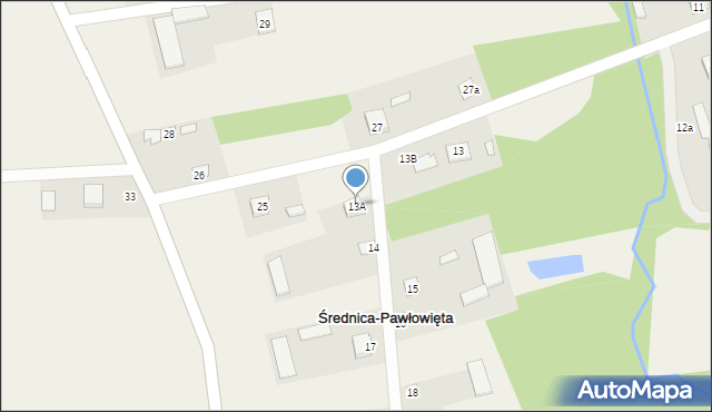 Średnica-Pawłowięta, Średnica-Pawłowięta, 13A, mapa Średnica-Pawłowięta