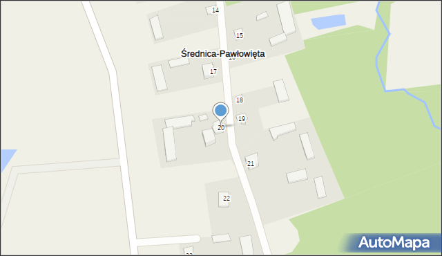 Średnica-Pawłowięta, Średnica-Pawłowięta, 20, mapa Średnica-Pawłowięta