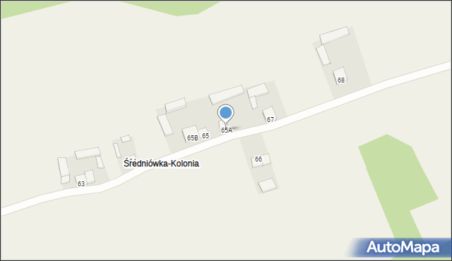 Średniówka, Średniówka, 65A, mapa Średniówka