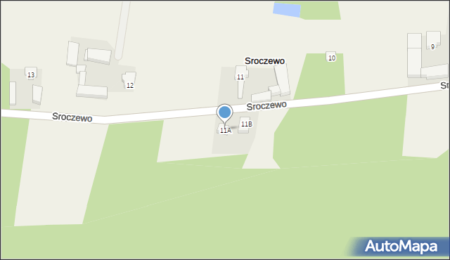 Sroczewo, Sroczewo, 11A, mapa Sroczewo